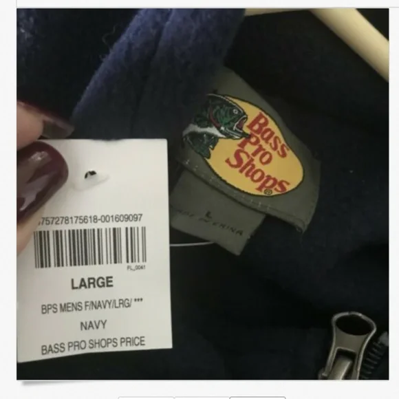 Bass Pro Shop Mens Fleece Zip Up Jacket  NWT - Picture 3 of 3